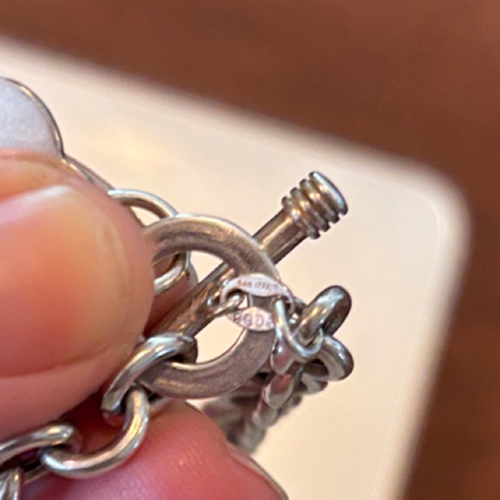 Sterling silver Tiffany style toggle heart necklace - Picture 3 of 3